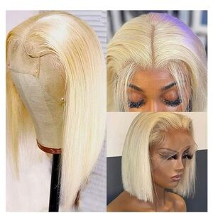 Human hair wig Bob styled , can be dyed with temporary color